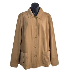 Appleseed's Women's Brown Button Up Jacket Sz 20 NWT